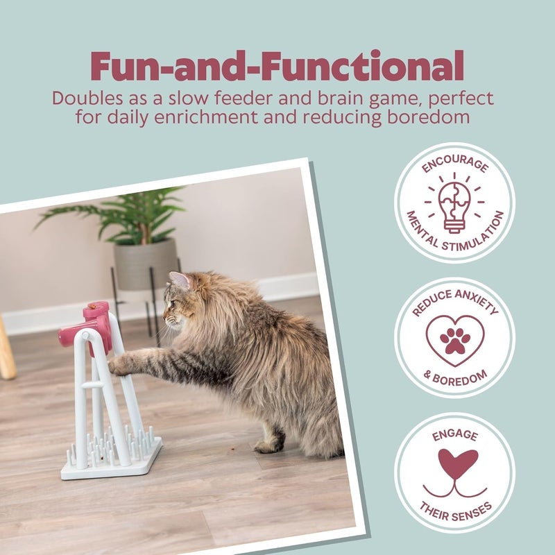 Trixie Cat Activity Turn Around Strategy Game - Interactive Slow Feeder and Treat Toy - Image 3